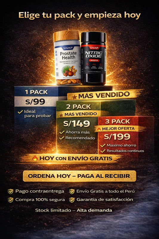 PACK- Kit Suplemento Oxido Nítrico + Próstata